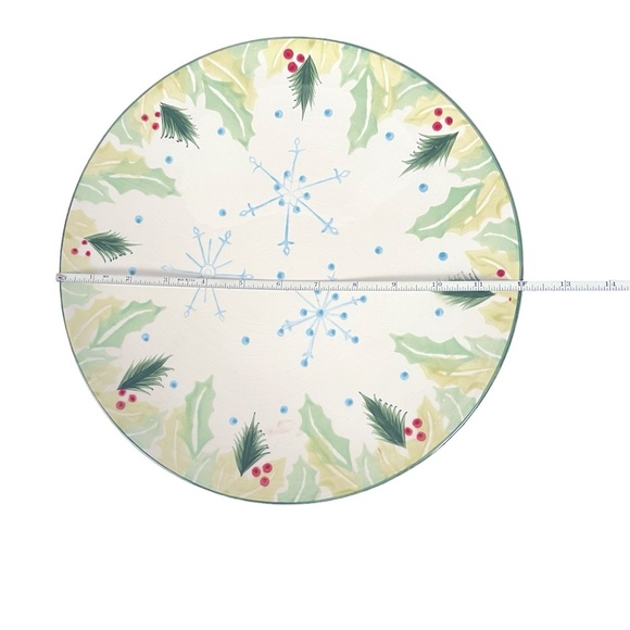 Temp-tations presentable ovenware pottery Christmas themed platter and cover. - Picture 2 of 4